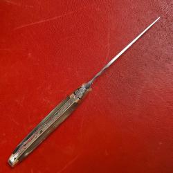 Couteau canif V&eacute;ritable Laguiole G.Fayet 55 Sauzede Angely 102 mm ferm&eacute; 1 lame 1980/90