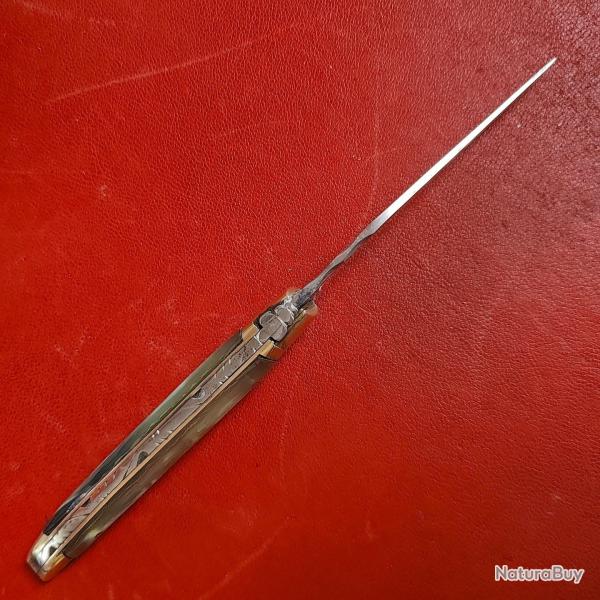 Couteau canif V�ritable Laguiole G.Fayet 55 Sauzede Angely 102 mm ferm� 1 lame 1980/90