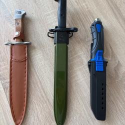 Lot couteau/ba&iuml;onnette