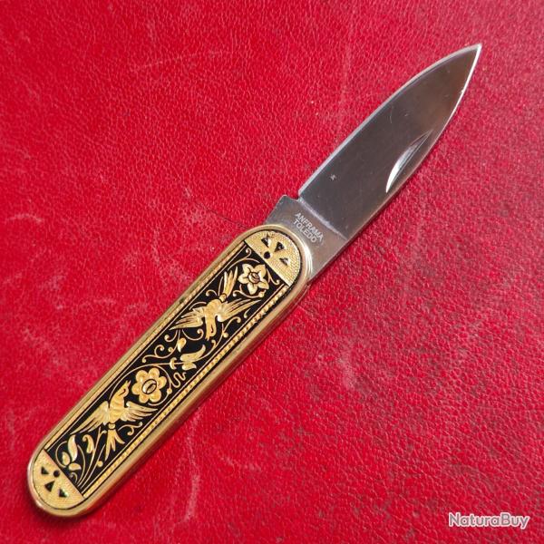 Couteau canif bijou de sac de Toledo Anframa de luxe damasquin� or