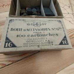 rechargement boite de bouurres +cartons et demi bourres cal 16