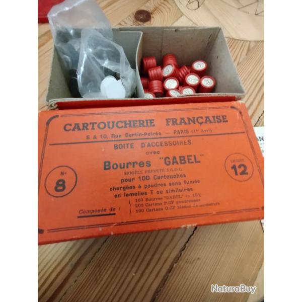 boite rechargement cal 12 bourres gabel
