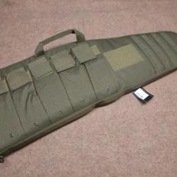Housse arme 100 cm vert olive avec sangle de transport