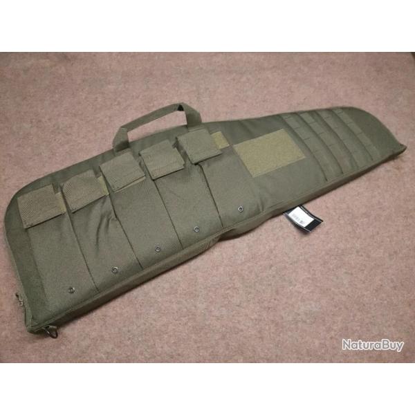 Housse arme 100 cm vert olive avec sangle de transport