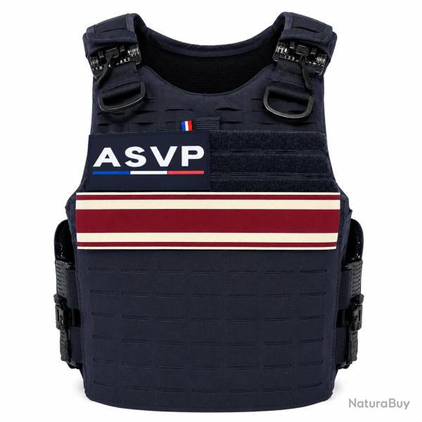 Gilet Pare Balle/Couteau ASVP NIJ IIIA Quick Release 50 Joules XXXXL
