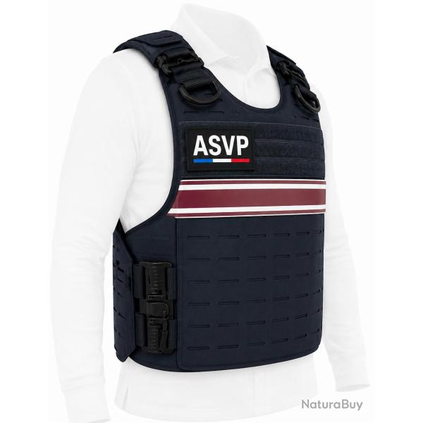 Gilet Pare Balle Couteau ASVP NIJ IIIA Quick Release 50 Joules