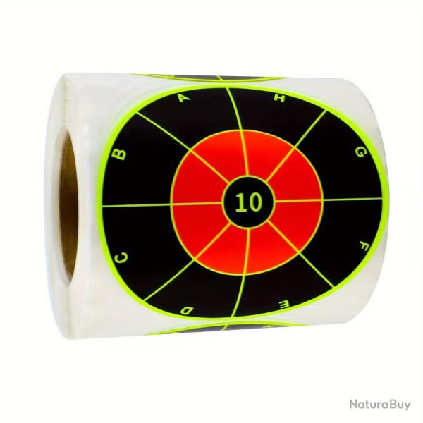 Lot de 200 Cibles Fluo 3 Pouces � Fort Contraste