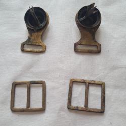 Bel ensemble de pi&egrave;ces originales pour casque a pointe WW1