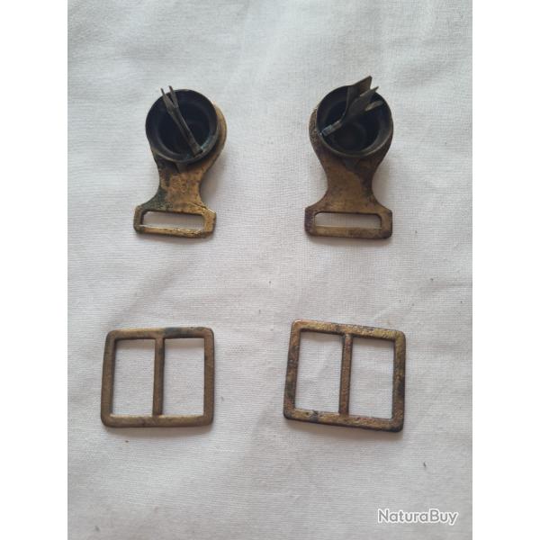 Bel ensemble de pi�ces originales pour casque a pointe WW1
