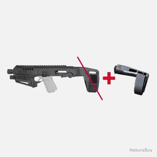 CAA - Crosse Micro-Roni� Stablizer 3.5 pour Glock 19, 23 et 32 - Noire