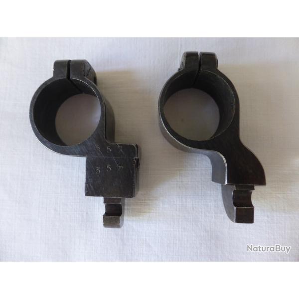 Anneaux de lunette de vis�e de tireur d'�lite � griffe type BNZ allemand K98 WW2