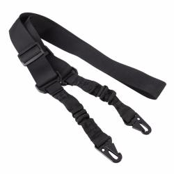 BRETELLE, &Eacute;LINGUE, SANGLE, BANDOULI&Egrave;RE NOIRE POUR ARMES 2 POINTS (NEUVE)