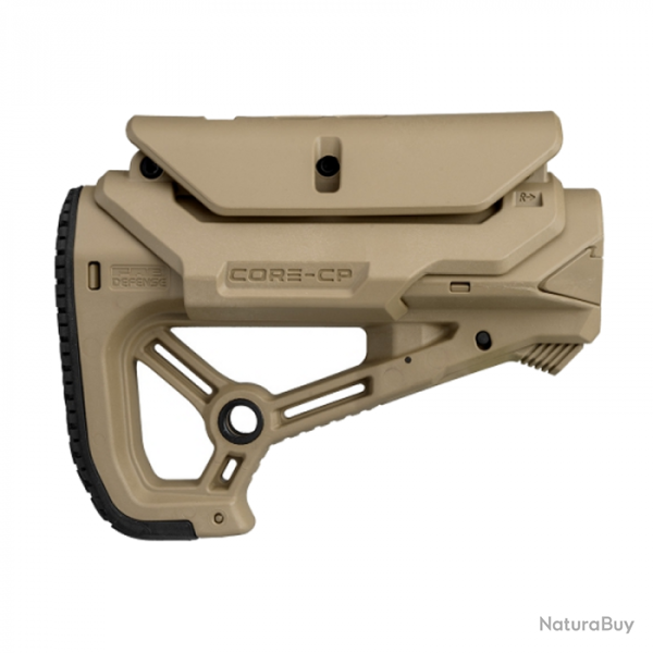 Crosse compacte CQB FAB Defense GL-CORE S CP avec appui-joue pour AR15/AK et tubes Mil-Spec/commerci