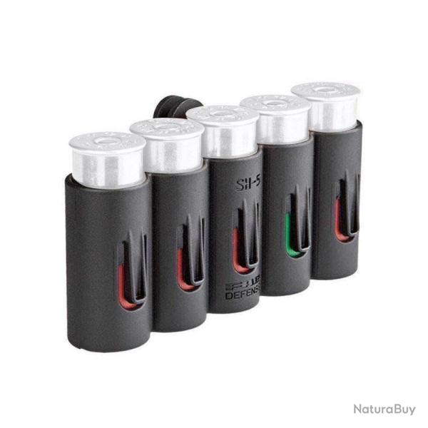 Porte-cartouches rigide calibre 12 FAB Defense SH-5 (5 cartouches) � fixation Picatinny Noir