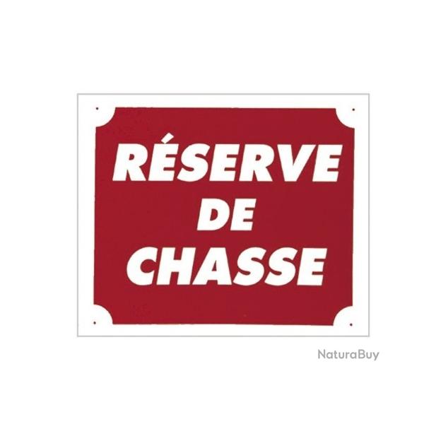 Pancarte panneau EUROPARM aluminium " RESERVE DE CHASSE"