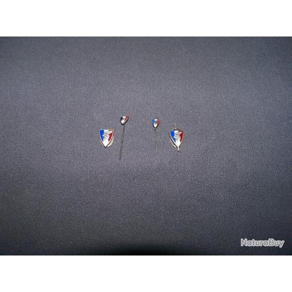 Lot de 4 insignes l�gion Fran�aise des combattants ww2 vichy