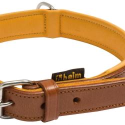Collier HEIM pour chien en cuir marron