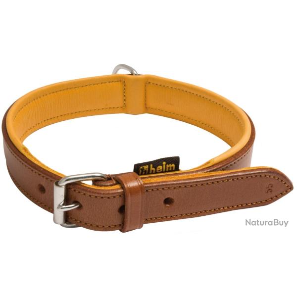 Collier HEIM pour chien en cuir marron