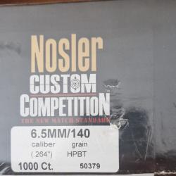 Ogive Nosler comp&eacute;tition 6,5 mm 140 grain .