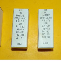 LOT DE LAMPES TUBES RADIO MILITAIRE , REFERENCE 1A3,NOS AND NIB TUBES , RADIOAMATEUR ,&nbsp; NEUF&nbsp;, VOIR