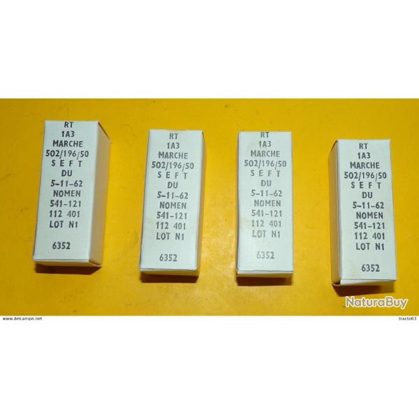 LOT DE LAMPES TUBES RADIO MILITAIRE , REFERENCE 1A3,NOS AND NIB TUBES , RADIOAMATEUR ,� NEUF�, VOIR