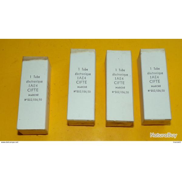 LOT DE LAMPES TUBES RADIO MILITAIRE , REFERENCE 1AE4 CIFTE�,NOS AND NIB TUBES , RADIOAMATEUR ,� NEUF