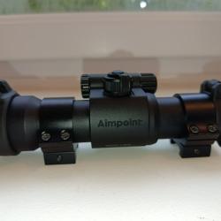 Aimpoint 9000SC point 4MOA avec collier de montage fixe pour rail weaver/picatiny/ tikka t3-t3x