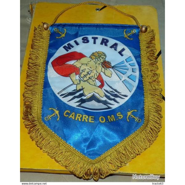 MARINE : FANION MISTRAL , CARRE O.M.S�� , ETAT VOIR PHOTOS . POUR TOUT RENSEIGNEMENT ME CONTACTER. R