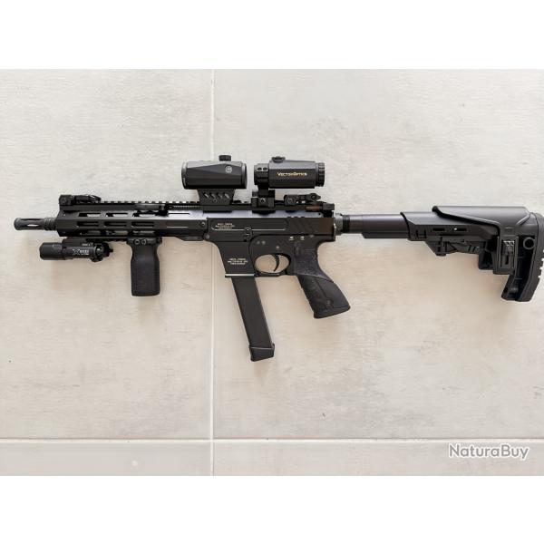 Carabine PCC DERYA AR-9 ZY9 DUAL SYST�M 9x19 Canon 25.4 (10")