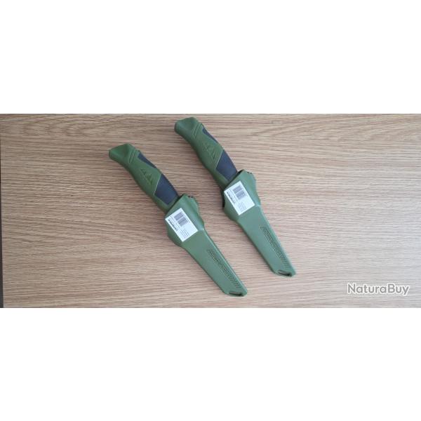 Lot de 2 couteaux lames fixes UMAREX Alpina Sport vert
