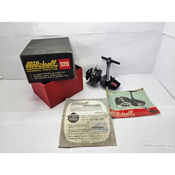 Moulinet Mitchell 320 - Complet avec bo�te, notice & garantie d'origine - R�vis�