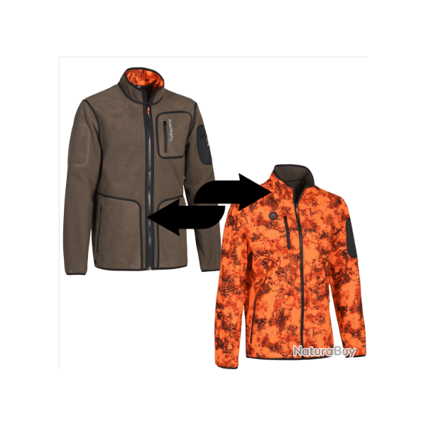 Blouson polaire r�versible et coupe-vent Drathaar PRO HUNT-5XL