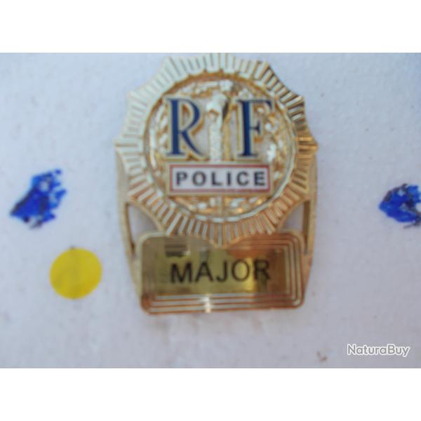 plaque de ceinture police major,neuve !!RARE