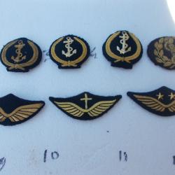 lot insignes arm&eacute;e de l'air et marine &agrave; l'unit&eacute;,etat neuf