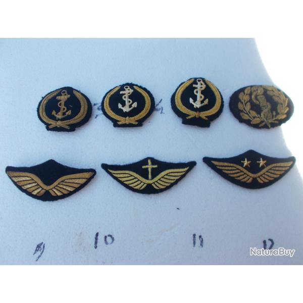 lot insignes arm�e de l'air et marine � l'unit�,etat neuf