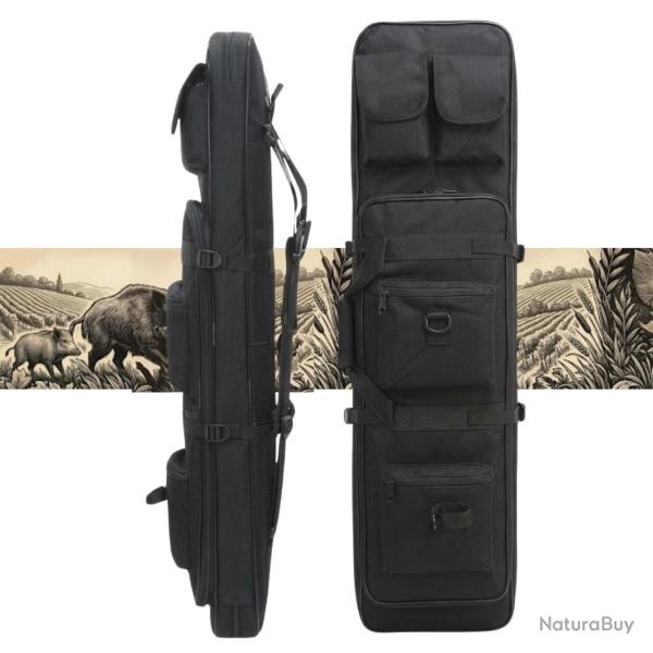 Sac � dos / Housse de transport pour Fusil Sniper et Carabine (Noir) - Chasse, Tir et Airsoft