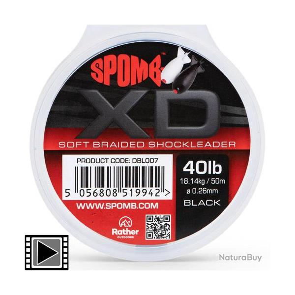T�te de Ligne Spomb XD Shock Leader Black 0.26mm 50m