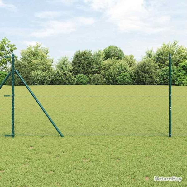 Fixation au sol hexagonale 100 x 1,4 m Acier recouvert de PVC