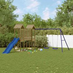 Aire de jeux d'ext&eacute;rieur bois de pin impr&eacute;gn&eacute;