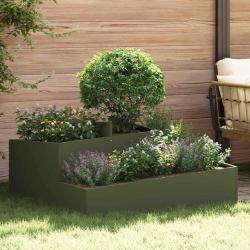 Cache-pot de jardin Vert olive 100 x 100 x 50 cm