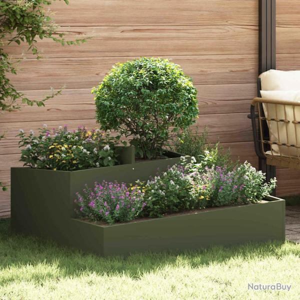 Cache-pot de jardin Vert olive 100 x 100 x 50 cm