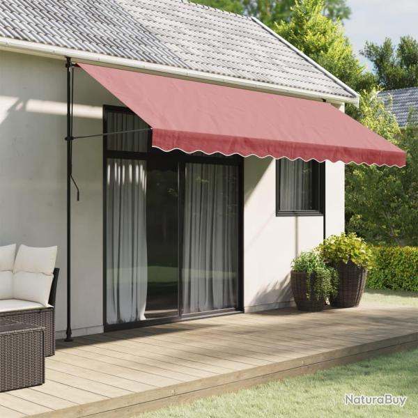 Tissu de remplacement de cantonni�re d'auvent rayure bordeaux