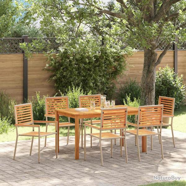 Ensemble de salle � manger pour jardin 7 pcs Beige