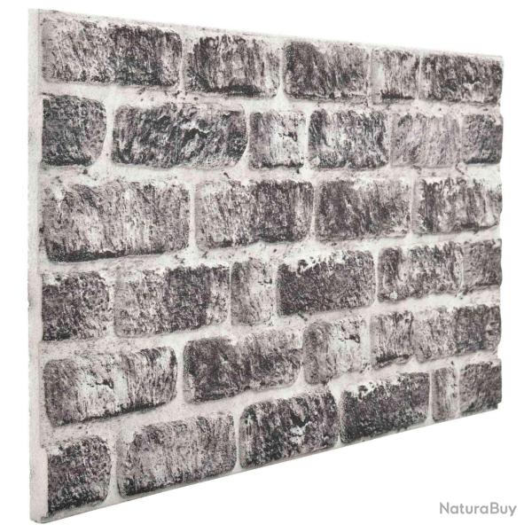 Panneaux muraux 10 pcs Gris fonc� et blanc 100 x 50 cm