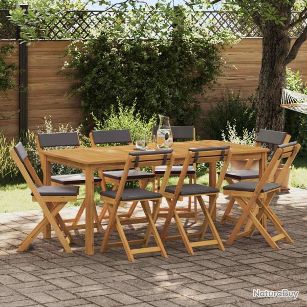 Chaises de bistrot d'ext�rieur 8 pcs Gris fonc� 40 x 53 x 80 cm