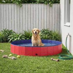 Piscine pour Chien Rouge &Oslash;200 x 30 cm PVC &eacute;pais