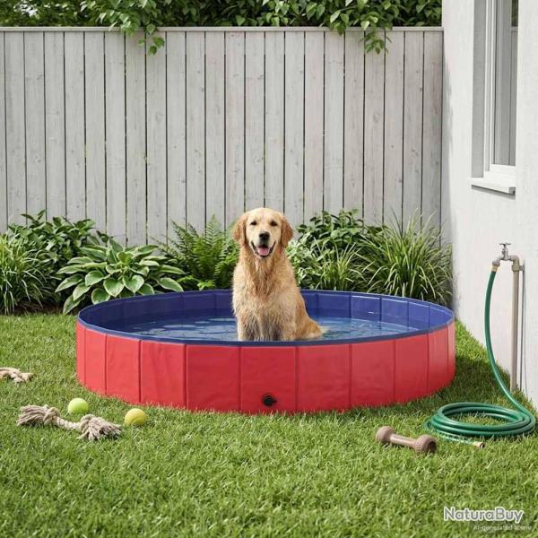Piscine pour Chien Rouge �200 x 30 cm PVC �pais