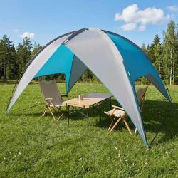 Tente de camping avec un abri imperm&eacute;able D&ocirc;me Bleu