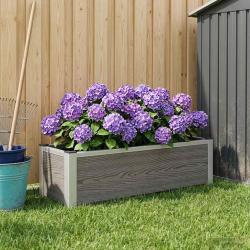 Jardini&egrave;re sur&eacute;lev&eacute;e Gris 100 x 30 x 22 cm WPC et Aluminium