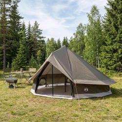Tente Tipi Marron Gris 700 x 700 x 395 cm Polyester et Acier